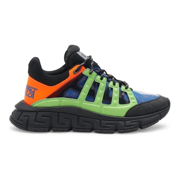 Versace - Trigreca Monogram Sneaker 42 (9) Green Multi - Picture 1 of 13